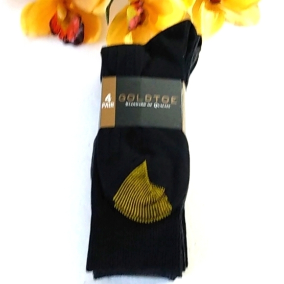 GOLDTOE AQUAFX MOISTURE CONTROL ULTRA SOFT SOCKS 4 PAIR SIZE 10-13 NWT - Picture 5 of 6